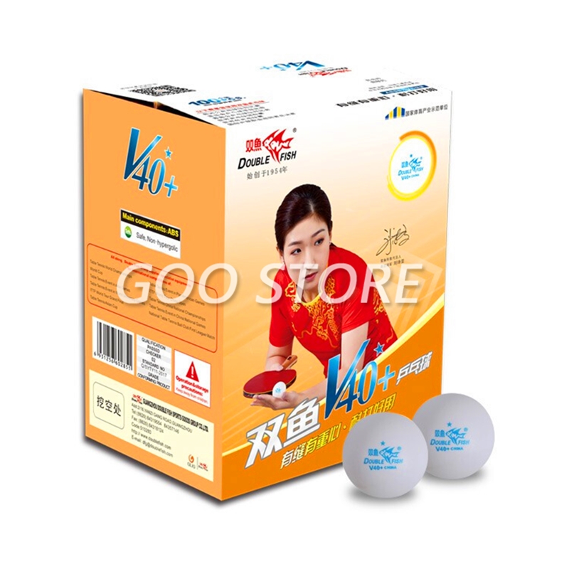 100 balls Double Fish V40+ 1-S - Table Tennis Vr 评论和价格
