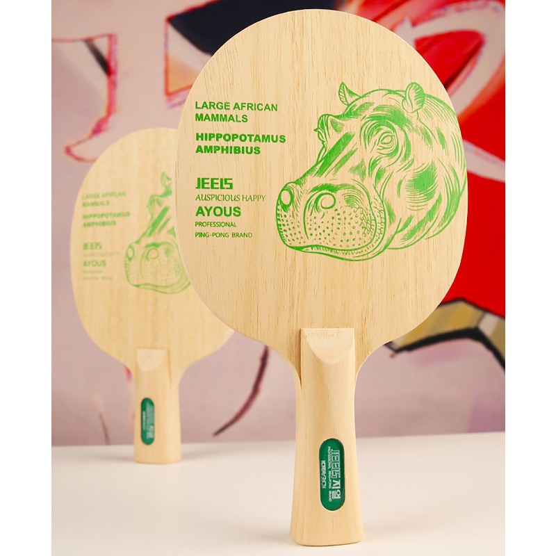 JEELS Green Hippo 1 Ply Ayous  - Table Tennis Paddle 评论和价格
