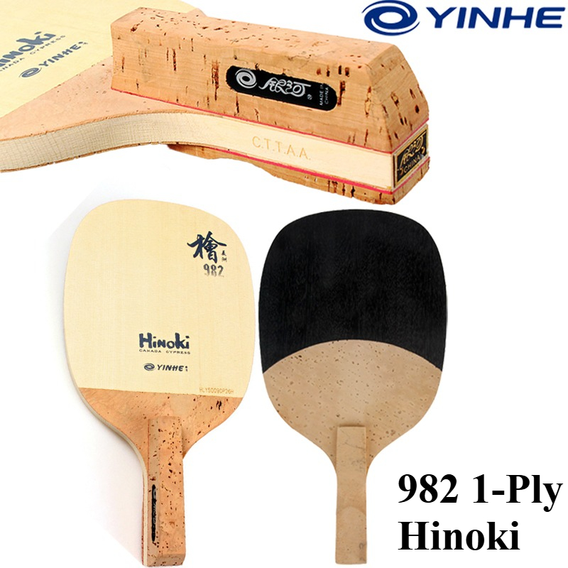 YINHE 982 1-Ply Solid Hinoki T - Table Tennis Paddle 评论和价格