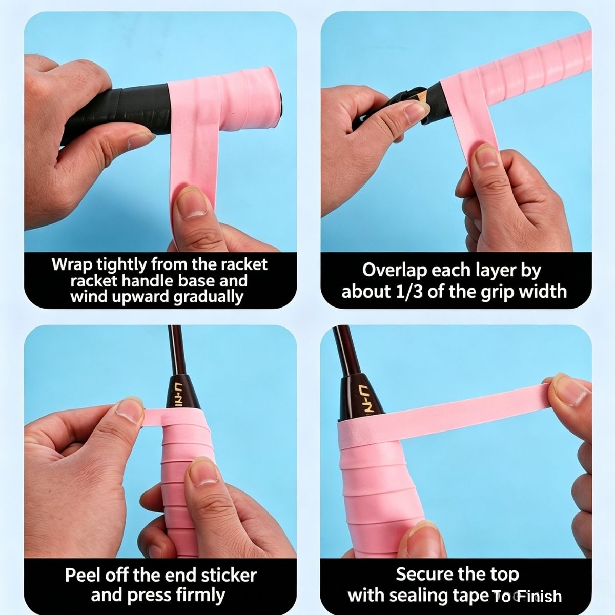 10Pcs Random Color Racket Grip - Side Tape Racket 评论和价格